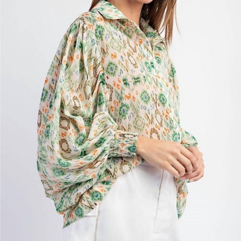 EESOME Women No More Secrets Balloon SleeveTop